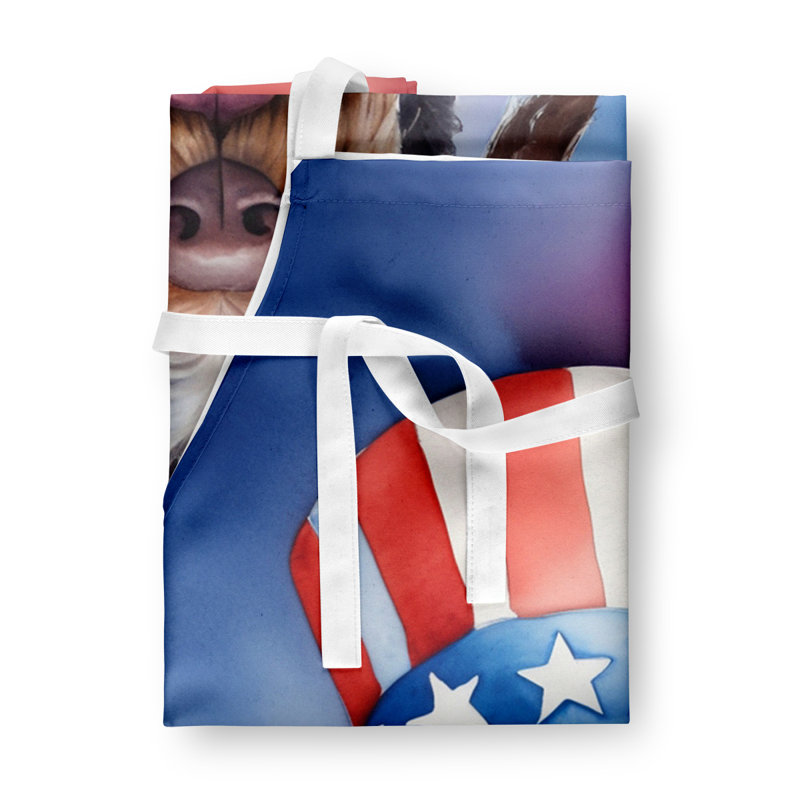 Patriotic American Apron, German Wirehaired Pointer
