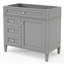 Meuble-lavabo de 36 po sans lavabo supérieur, armoire de rangement moderne avec 2 tiroirs et un tiroir rabattable, structure en bois massif (n'inclut pas le lavabo)-129908291