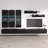 Nardi 126" Modern Floating Wall Mounted Entertainment Center with 16-Color LED Lighting, High Gloss Finish-202124691