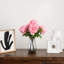 16in. Artificial Peony Arrangement in Glass Vase-1552456536