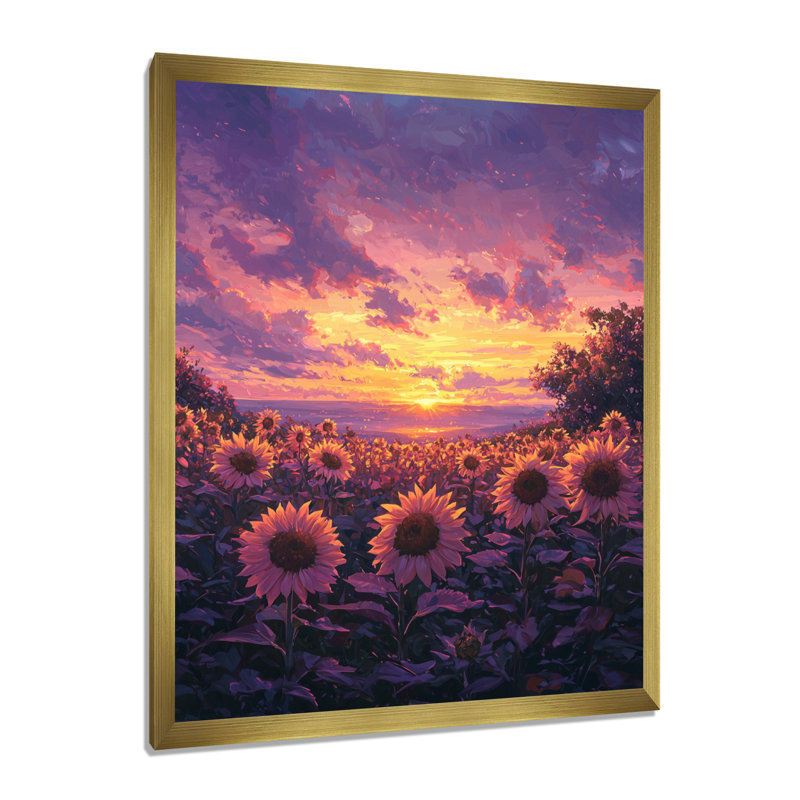 Dondray - Floral Wall Decor, H 40 po x l 30 po, Reproduction encadrée d'une seule photo, Doré