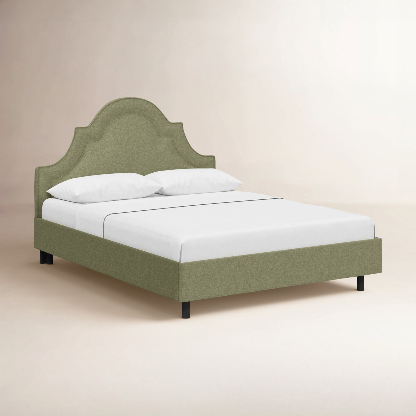 Knipe Upholstered Bed, King, Zuma Laurel Textured Linen