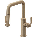 Pull-Down Kitchen Faucet With Squeeze Sprayer - Quad Spout