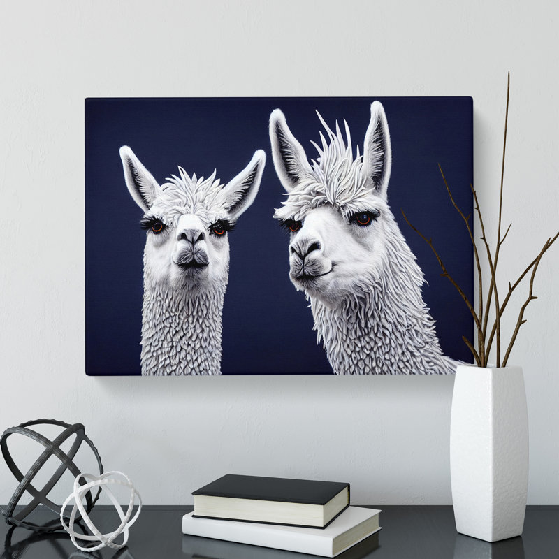 The Two Llamas Vol.3 - Wrapped Canvas, 35cm H x 50cm W x 3cm D