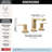 Velum Widespread Bathroom Faucet 3 Hole, 2-handle Bathroom Sink Faucet with Drain Assembly-93657159