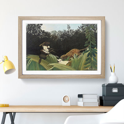 Scouts Attacked by a Tiger by Henri Rousseau - Picture Frame Painting