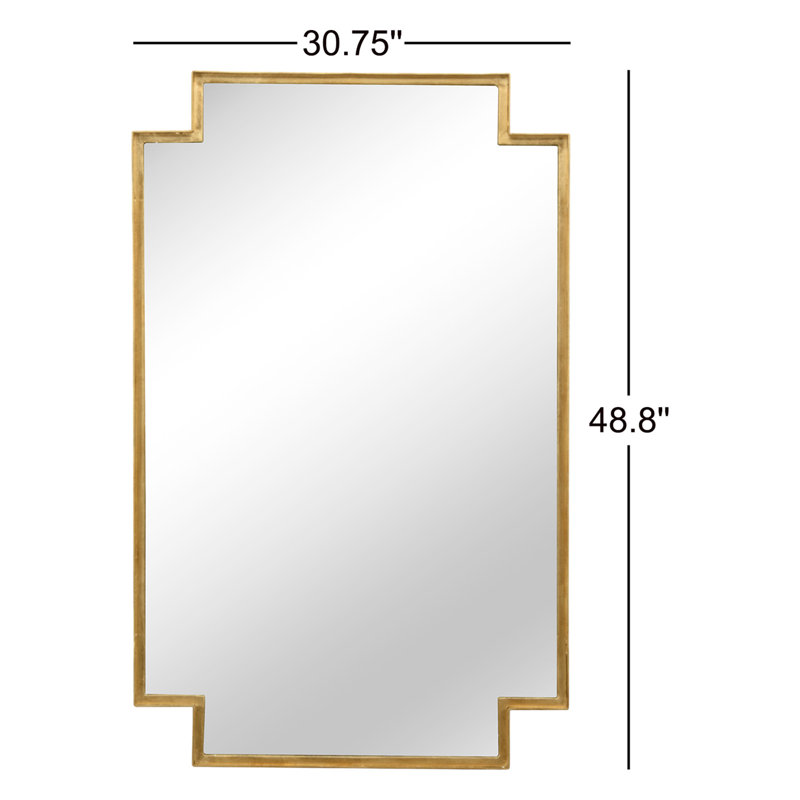 Fiona Rectangle Metal Wall Mirror