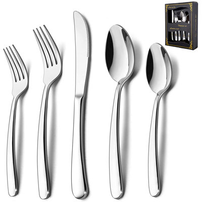 Everly Quinn Stainless Steel (18/0) Flatware Set - Service for 12