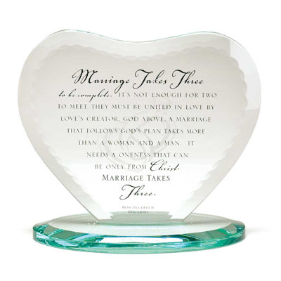 Mariage, plaque décorative à trois cœurs