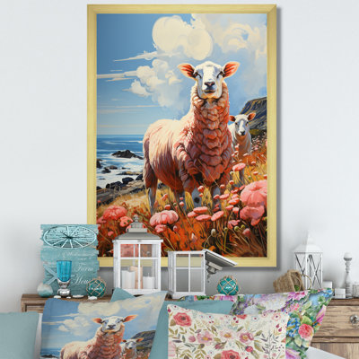 «Philip Coastston Pink Lamb» sur toile