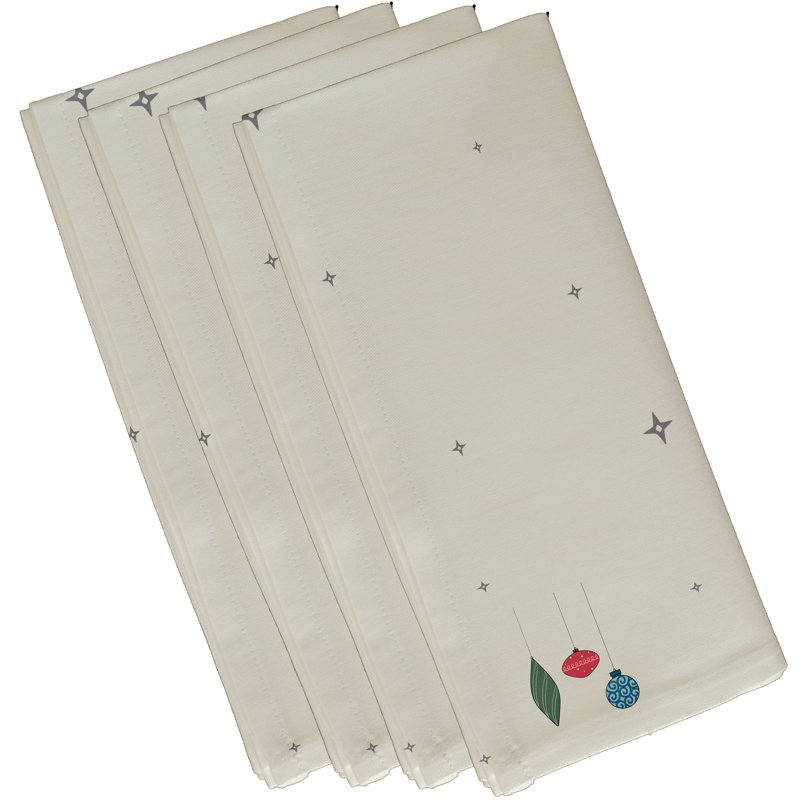 Ensemble de serviettes de table 4 pièces, L 18 po x L 18 po, Orange
