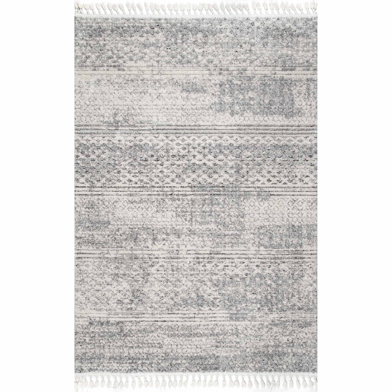 Tapis gris pour salle à manger Dianne, Rectangle 3 pi x 5 pi 7 po