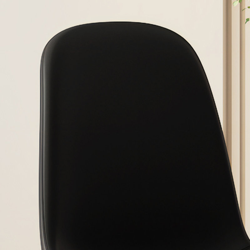 8 chaises en polyuréthane noires de style Mid-Century avec des pieds en métal et une table de salle à manger en marbre de 78,7 po x 39,4 po x 29,9 po pour un espace de travail confortable et un plateau de conférence épais de 78 po x 39,4 po