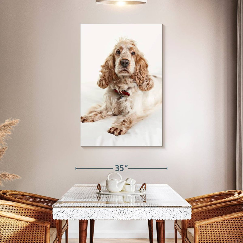 Resting Cocker Spaniel, 48" H x 32" W
