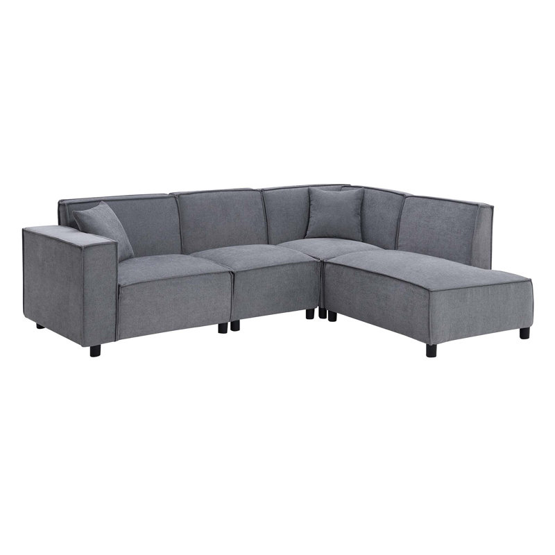 Canapé modulaire Gerlene, Gris chenille