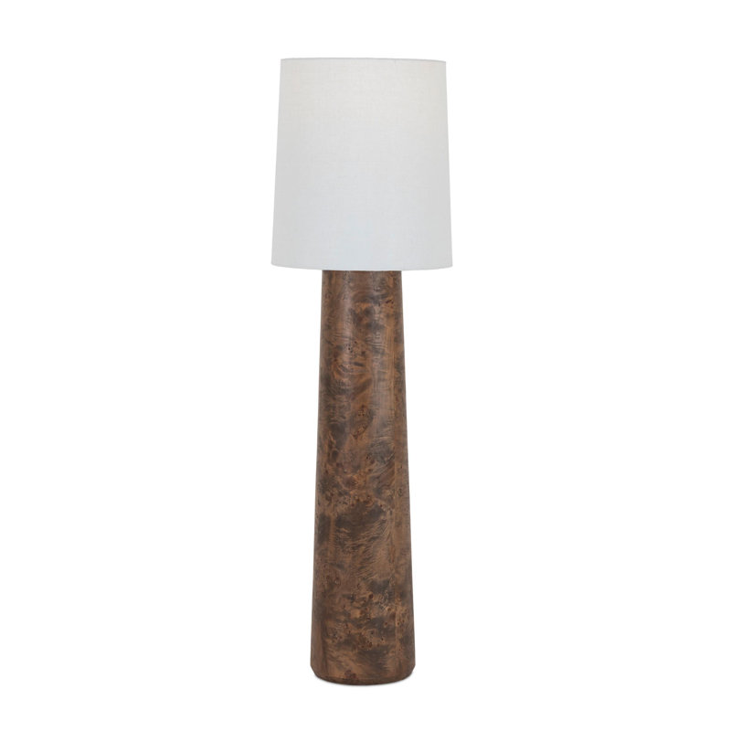 Daxton Floor Lamp, Dark Brown Mappa Burl