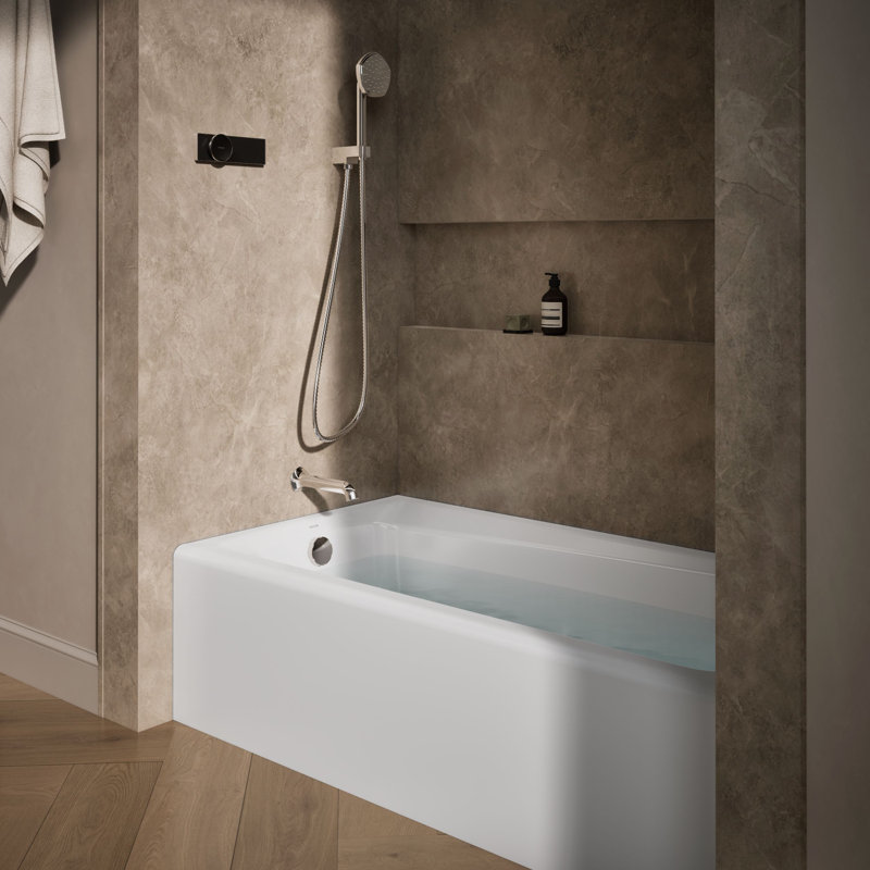 Mendota® 60" x 32" Soaking Bathtub, Right, White