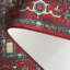 Tapis rouge / beige lavable à la machine Wilhemina Orlando en feutre / velours / film stratifié-932544216