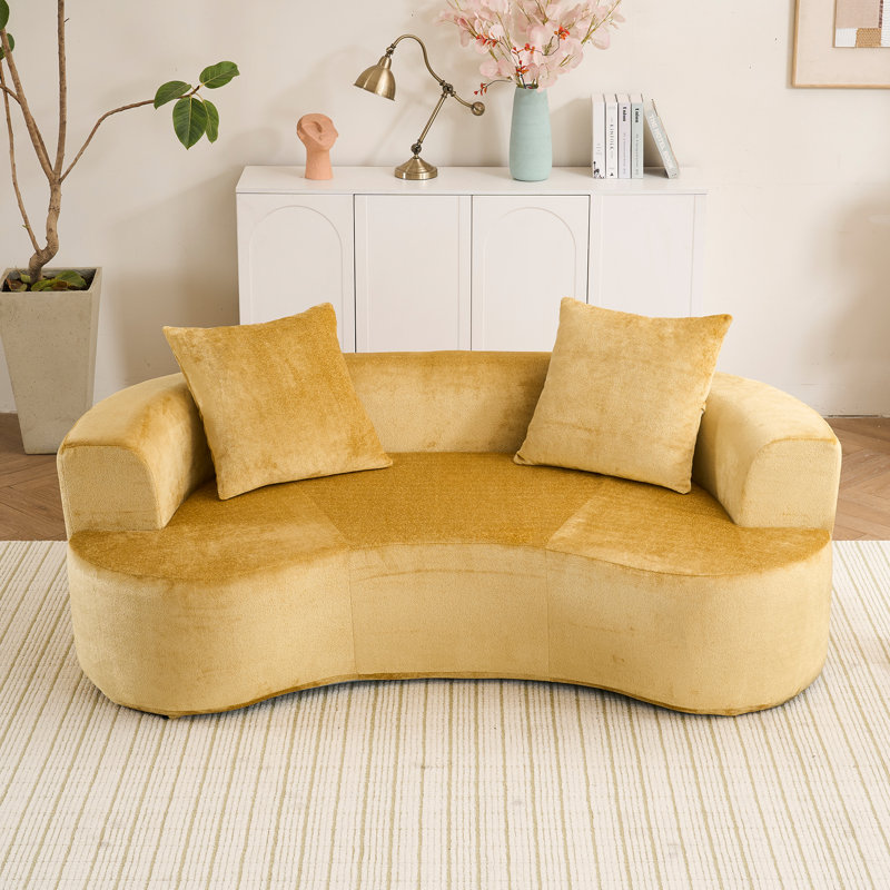Canapé Chenille Moon, Jaune