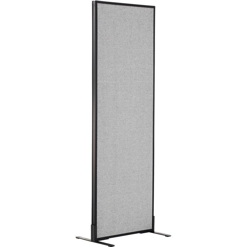 Gray Freestanding Office Partition Panel with MDF Frame
