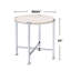 Table de bout ronde avec support en forme de X