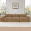 Canapé 110 po sans tissu avec velours doux et capitonné, canapé modulaire modulaire, éponge haute densité 32D, conception antidérapante, fond ergonomique, aucun assemblage requis, pour étude, cinéma maison, chameau-1966735109