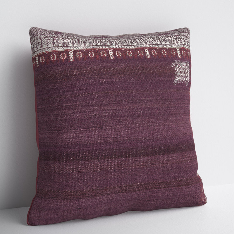 Mikes Embroidered Throw Pillow, Down