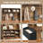 Coat Rack with Adjustable Shoe Shelf, Extra Pocket Storage Features ,Double Storage Space with Hooks.-967731258