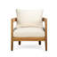 Fauteuil club d'extérieur Porto et table d'appoint en travertin en béton