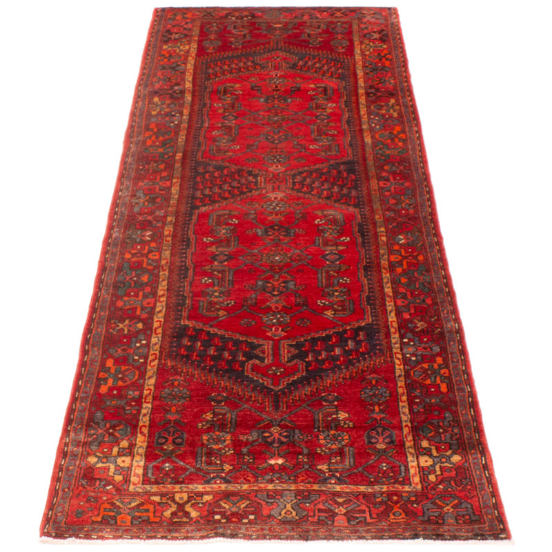 Yiesha One-of-a-Kind 3'6" X 10'3" 1990s Runner Wool Area Rug Red