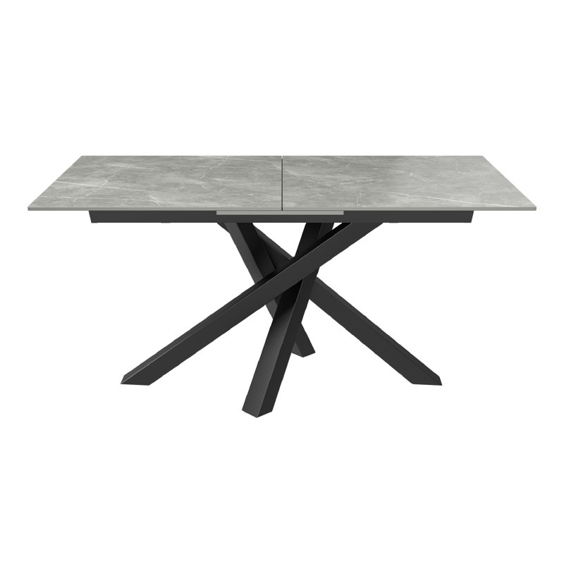 Ashok Dining Table, 76 x 160 x 90cm, Dark Grey
