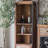 Iron art retro carved bookcase