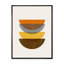«Abstract Geometric Moon in Earth Tones», photographie sur toile à cadre flottant-59541931-59541933