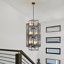 12-Light Dimmable Lantern Long Staircase Chandelier