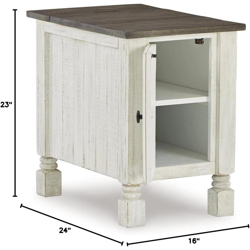 Darlicia End Table and Built-In Outlets