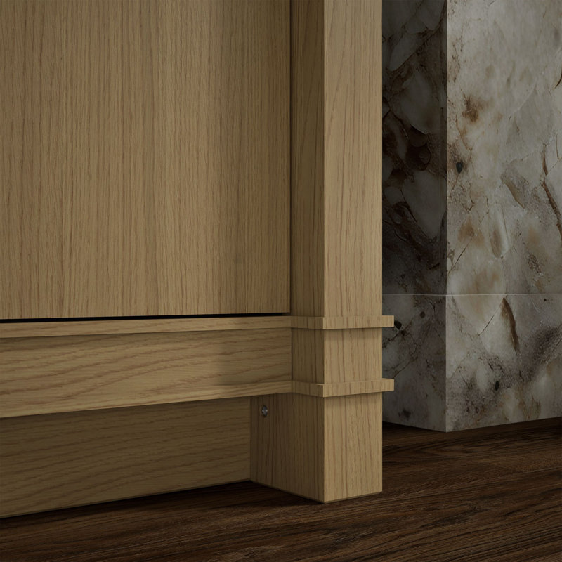 Alouette Bathroom Vanity Cabinet With Sink And Quartz Top, Brown, 25''