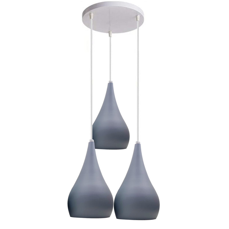 Bohuslava 3 - Light White Pendant, Grey