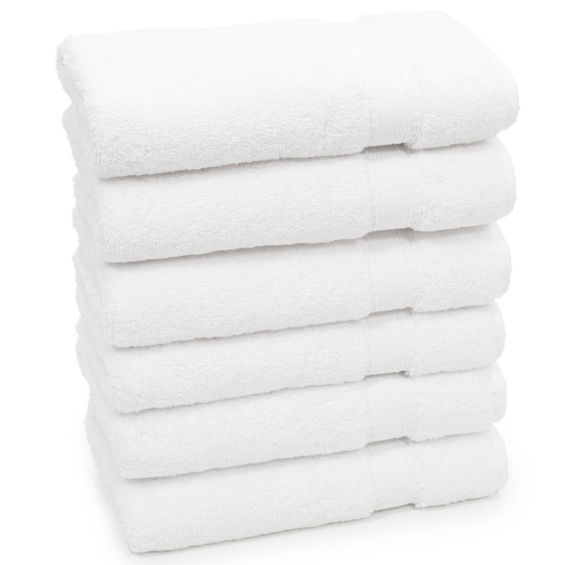 Essuie-mains en coton Sinemis, Blanc