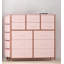Commode pour chambre à coucher, commode de rangement haute avec 12 tiroirs en tissu et poches latérales, commode de tiroirs-243276281
