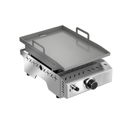 R.W.FLAME 304 Stainless Steel Portable Propane Griddle - 8,000 Btu Flat Top Grill, Perfect For Outdoor Bbq, Camping & Rvs