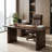 62" Rectangular Dining Table for 6–8, Wooden Kitchen Table with Double Pedestal Base, Sturdy Dining Table for Dining Room, Kitchen & Living Area-1859598228