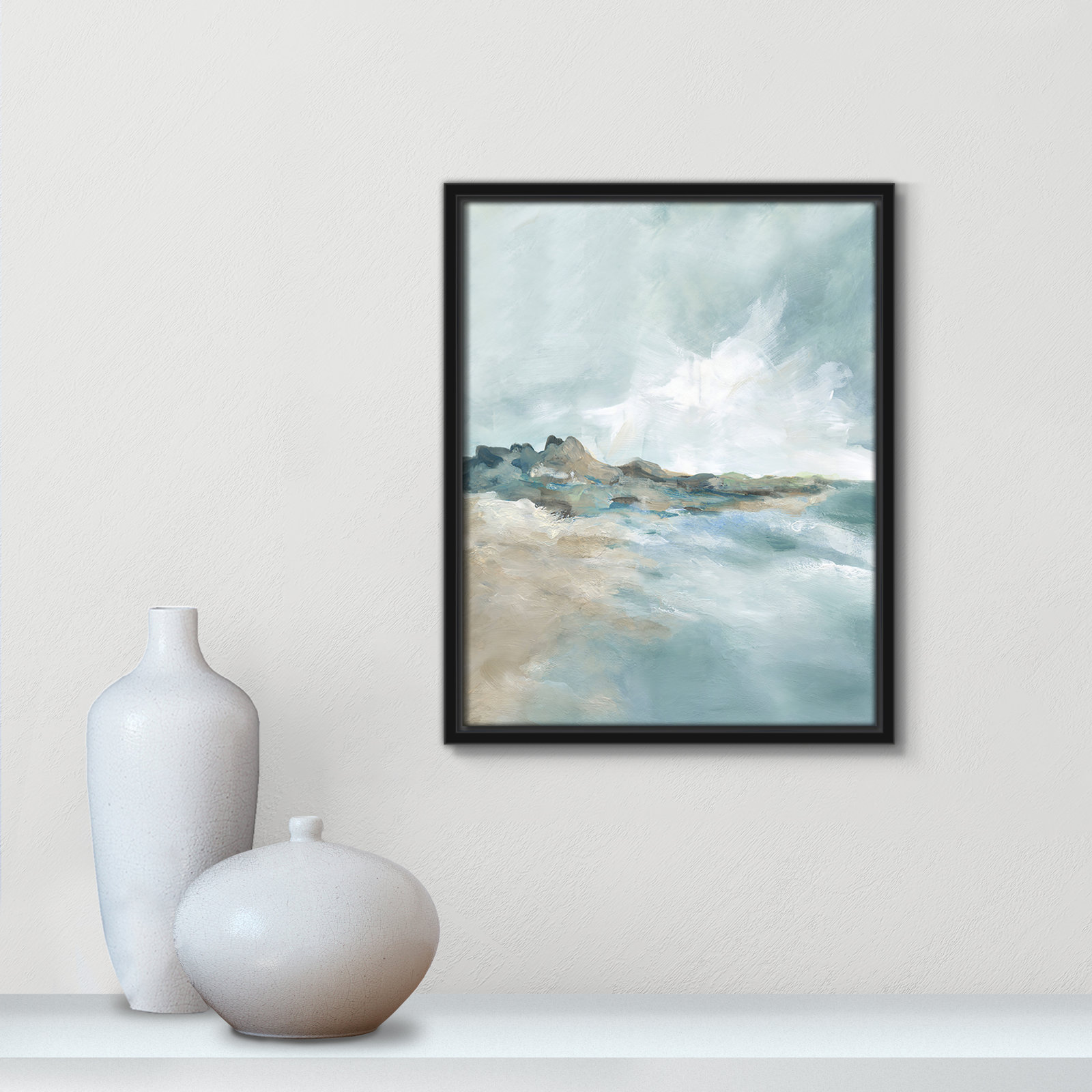 Coralie "Sandpoint" Print by Carol Robinson, 15.5" H x 12.5" W, Black