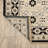 Kuester Traditonal Bordered Floral Beige/ Black Wool Blend Area Rug-132817822