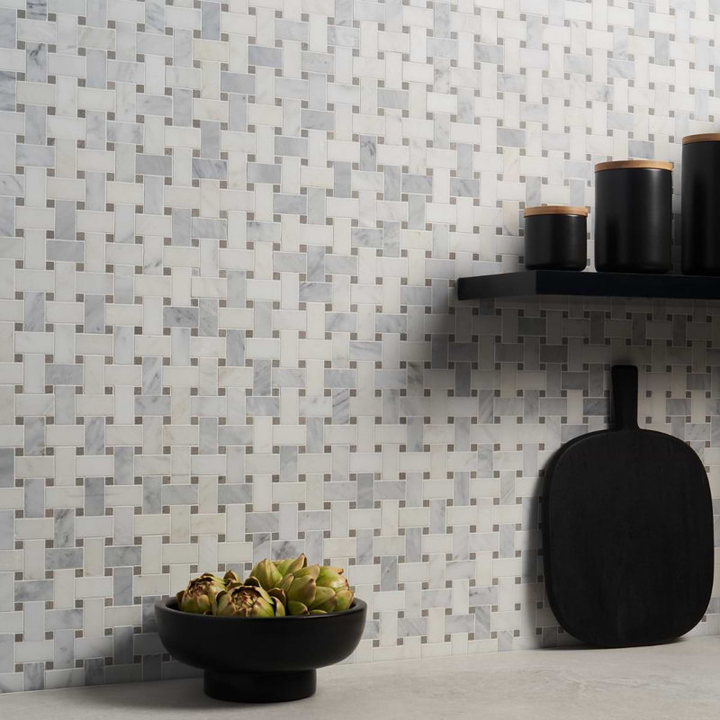 Twine Asian Statuary Honed Marble Tile