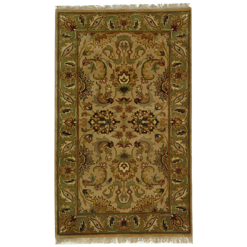 Tapis oriental en laine noué à la main Santoro, Rectangulaire 3 pi x 5 pi