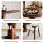 Table ronde avec chaises sans accoudoirs, ensemble de salle à manger pour salon, restaurant-186021007