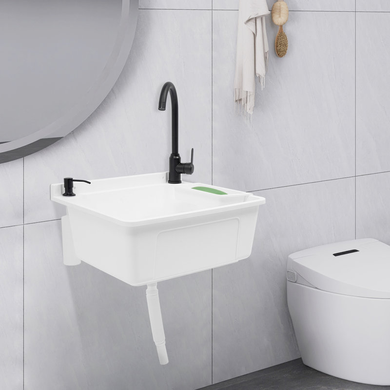 Wall-Mounted Laundry Sink, Natural