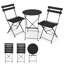 Ensemble bistro 3 pièces pliable, noir-154900688