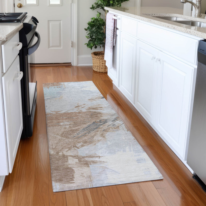 Premium Machine Washable Varroville AMF1711 Modern Rug, Runner 2'3" x 7'6"