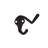 Classic 3-inch Double Hat and Coat Wall Mounted Hook Rack-56030399